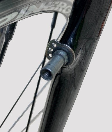 brake post of a V-brake on the fork