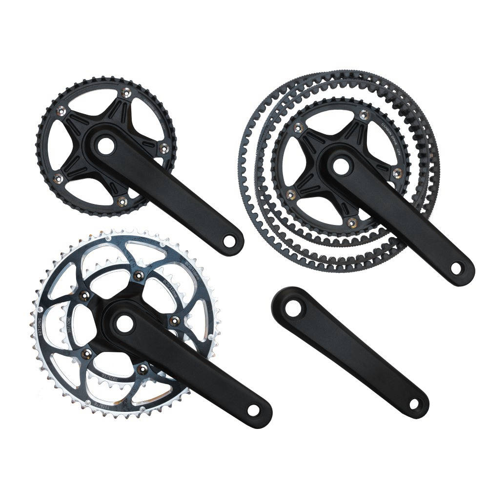 Tandem Riemen Kurbelgarnitur Aluminium