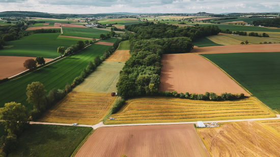 Kraichgau Landschaft von oben